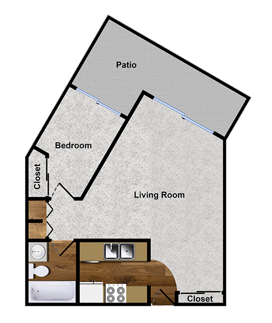 1-Bedroom apartment for rent in Walnut Creek, CA